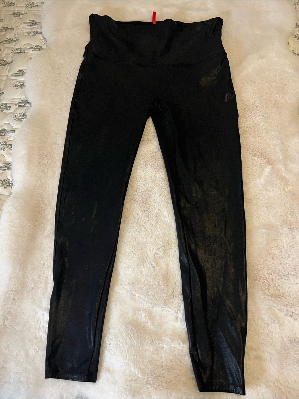 SPANX Black High-Waist Shine Leggings